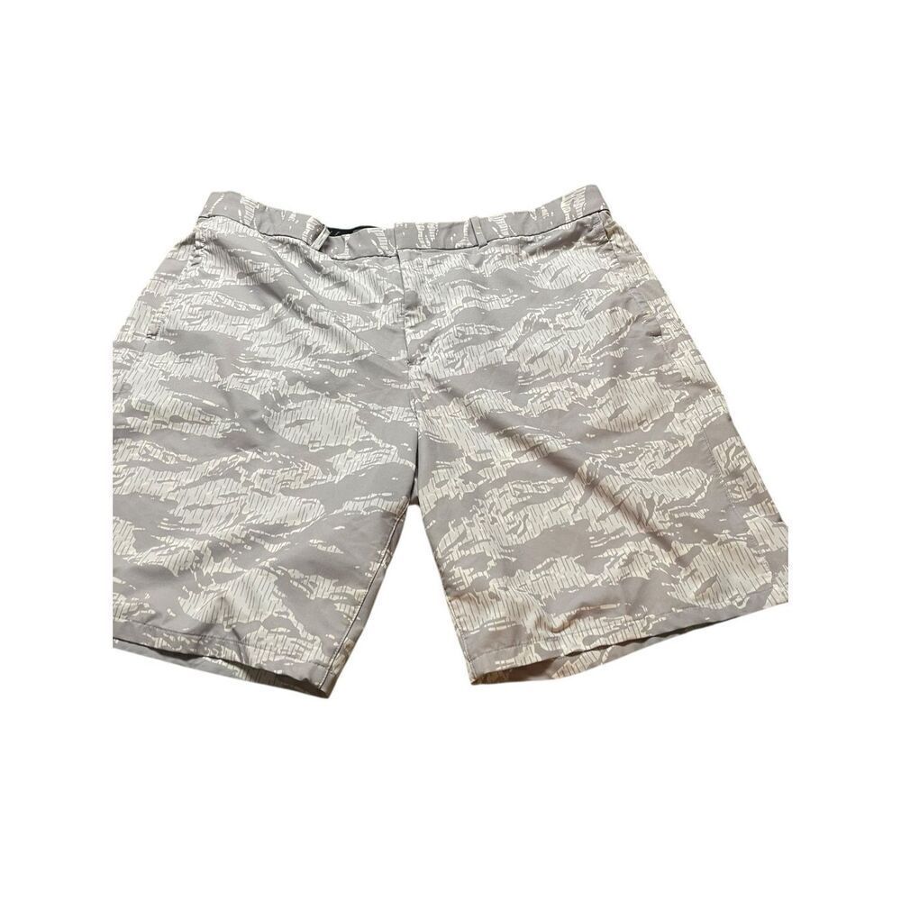 Nike Mens Gray White Dri Fit Standard Fit Camo Performance Golf Chino Shorts 42